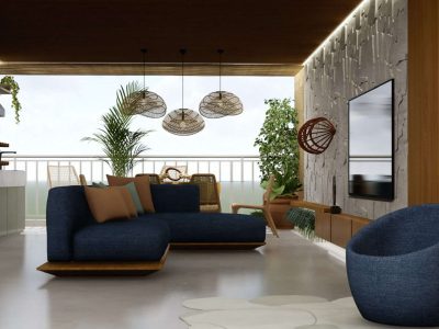 Kayra Dias Arquitetura e Interiores - Sala de estar apartamento xingu